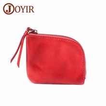 JOYIR Women Men Change Bag Credit Card ID Holder Coin Purse Mini Wallets Genuine Leather Coin Purse Money Bag Pouch High Quality 2024 - buy cheap