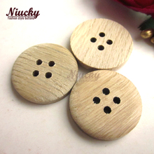 Niucky деревянные кнопки 23mm4 отверстия хлеб натуральное дерево; кнопка для шитья для рукоделия украшение из натурального дерева узор без краски W0201-047 2024 - купить недорого