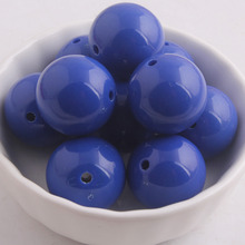 Kwoi vita Royal Blue Color Chunky 20MM 100pcs  Acrylic Solid Gumball Beads for Bubble Chunky Little Girl Jewelry 2024 - buy cheap
