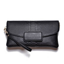 Genuine Leather Bags Women Serpentine Pattern Leather Shoulder Bag Evening Clutch Wallet Purse Messenger Bag 2024 - buy cheap