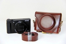 Новый роскошный кожаный чехол для камеры SONY Cyber-shot DSC-HX90 HX90 WX500 2024 - купить недорого