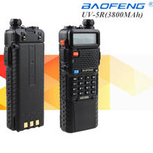 1pcs BAOFENG UV-5R 136-174/400-520 Mhz Dual Band com 3800 MAh li-ion bateria Baofeng uv5r 2024 - buy cheap