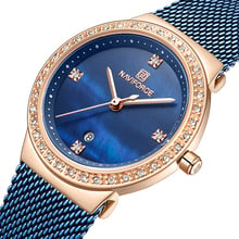 Топ бренд NAVIFORCE роскошные женские часы со стразами Простые Модные женские водонепроницаемые кварцевые повседневные наручные часы женские reloj mujer 2024 - купить недорого