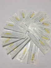 Freeshipping 50Pcs/Lot 0.20MM Yellow U Shape Microblading Permanent Makeup Eyebrow 3D Semi-Permanent Makeup Needle Blade 2024 - buy cheap