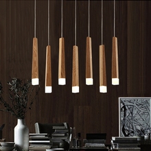 LukLoy-lámpara colgante de bastón de madera Natural, decoración moderna para sala de estar, cocina, Isla, tienda, mesita de noche, luces 2024 - compra barato