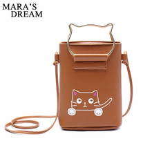 Mara's Dream 2018 Women Messenger Bags Fashion Women's Vintage Printed Cats PU Leather Handbag Crossbody Shoulder Bag Bolsa Bags 2024 - buy cheap