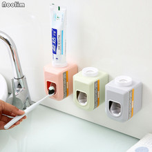 NOOLIM 1Pc Automatic Squeezer Toothpaste Dispenser Squeeze Wall Mount Toothpaste Toothbrush Holder Bathroom Accessories 2024 - buy cheap