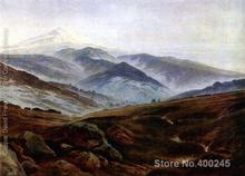 Art oil Painting photo to canvas Giant mountains by Caspar David Friedrich High quality Handmade 2024 - buy cheap