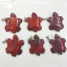 Wholesale 6pcs/lot fashion good quality natural rainbow stone turtle shape pendants for necklace jewelry making free shipping 2024 - buy cheap