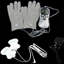 electronic massage magic gloves fitness Neck massager Back Tens Acupuncture Therapy Health Care Fiber Electrode Massage Gloves 2024 - buy cheap