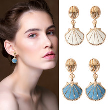 Fashion Jewelry Vintage Sea Shell Earrings Luxury Statement Bohemian Long Earrings Women Elegant Exaggerated Earrings 2024 - buy cheap