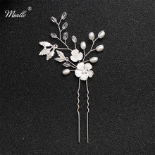 Miallo Handmade White Blossom Headpiece Crystal Pearls Hairpins Wedding Jewelry Hair Accessories for Women 2024 - buy cheap