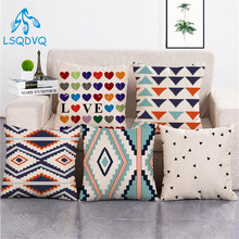 Decorative Throw Pillow Case Geometric Geometry Square Polyester Cushion Cover Decoration For Sofa Home Car Chair Almofadas 2024 - buy cheap