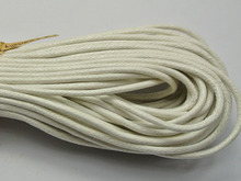 30 Meters White Waxed Cotton Beading Cord Thread Line 2mm Jewelry String 2024 - buy cheap