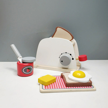 House toy wooden bread machine breakfast combination afternoon tea early education simulation toy children chef toy 2024 - buy cheap