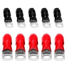 VODOOL 10Pcs Car Audio Power Ground Wire Ring Terminals 6 4 AWG Gauge M8 Car Audio Speaker Systems Replacement Connector Adapter 2024 - buy cheap
