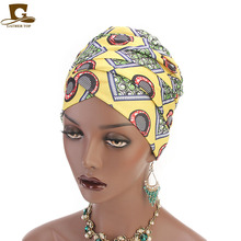 New women Multi Usage Turban Headband african printing long Head Wrap Extra muslim women Turban Head Wraps Hijab Head Scarf 2024 - buy cheap