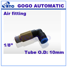 GOGO 10pcs a lot L type 10mm 1/8 bsp threaded elbow pu hose connector 90 degree PLL 10-01 nylon pipe joint pneumatic air fitting 2024 - buy cheap