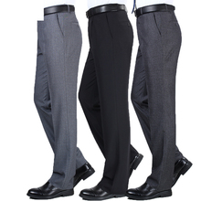 Мужские классические брюки, летние прямые брюки, модный тонкий костюм, свободные брюки для мужчин 2024 - купить недорого