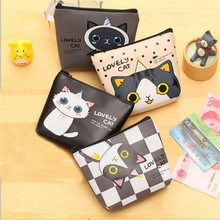 Cute Cartoon Cat Women Wallets Coin Purses Small Cute Cartoon Animal Card Holder Key Bag Money Bags For Girl Purse Kids Children 2024 - buy cheap