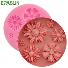 EPASUN 3D силиконовые формы для мыла, Подсолнух, цветок, помадка, сделай сам, формы, Moule Savon, сделай сам, формы для украшения, инструменты 2024 - купить недорого