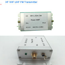 1 м-1200 МГц 2 Вт RF усилитель мощности для HF FM VHF UHF FM передатчик широкополосный RF AMP Ham Radio + чехол 2024 - купить недорого