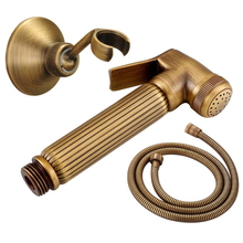 Free shipping Antique Brass Handheld Bidet Spray Shower Set Copper Bidet Sprayer Lanos Toilet Bidet Faucet Lavatory 2024 - buy cheap