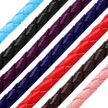 Cuerda de cuero trenzado para hombre y mujer, accesorio redondo de 3mm, para hacer pulseras, joyería y collares 2024 - compra barato
