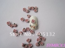 cf-1-6 3D 200pcs/bag Handmade Ceramic Purple 5-petal Flower Nail Art Decoration Nail art Flower Deco 2024 - buy cheap