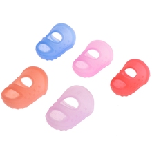 Silicone Thimble Finger Protector Stitching Sewing Needlework Tool Random Colors 2024 - buy cheap