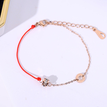 YUN RUO-pulsera de cristal con diseño de la suerte para mujer, joya elegante de acero de titanio, Color oro rosa, joya que nunca se decolora, 2018 2024 - compra barato