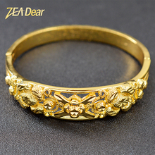 Zea dear joias clássicas, pulseira redonda grande para mulheres, pulseira de alta qualidade para presente de festa, joias fashion dubai 2024 - compre barato