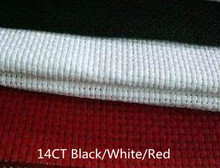 Высокое качество 14CT вышивка крестом ткань Аида Ткань белый/черный/красный 50х50см Бесплатная доставка 2024 - купить недорого