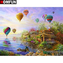 HOMFUN Full Square/Round Drill 5D DIY Diamond Painting "hot air balloon" Embroidery Cross Stitch 5D Home   A07977 2024 - buy cheap