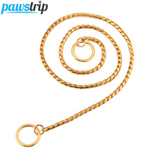 4 Size Gold Snake Chain Dog Collar Chihuahua Yorkie Pet Dog Training Collar For Small Medium Large Dogs 2024 - buy cheap