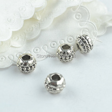 Wholesale 50pcs Metal antique tibetan silver charms carved big hole round beads fit diy for europe bracelet z42644 2024 - buy cheap