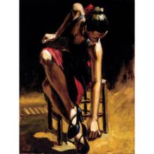 Hand painted oil women art painting Dancer in Red Skirt impressionist Ladies canvas artwork for room decor 2024 - buy cheap