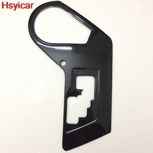 Hsyicar-Panel protector de cambio de engranaje delantero de carbono, cuadro de madera negra, para Toyota RAV4, 2016, 2017, 2018, LHD, moldura interior 2024 - compra barato