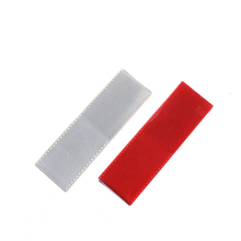 Placa reflectante de seguridad para coche, cinta de calcomanías reflectantes, 14,5x4,5 cm, color rojo y blanco, 1 Uds. 2024 - compra barato