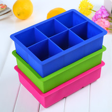 1 PC Novelty 6-Square Soft Silicone Ice Cube Tray Ice Maker Jelly Pudding Mould Free Shipping 2024 - buy cheap