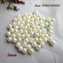 Botones de perlas de 5mm, botones de perlas de imitación de plástico laterales más pequeños, accesorios decorativos, 144 Uds. 2024 - compra barato