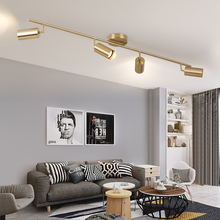 MDWELL-luces de techo ajustables para pasillo, lámpara LED de montaje en techo de Metal, E27, barra plateada de bronce/Negro, iluminación de lámparas de techo 2024 - compra barato