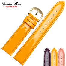 12 14 16 18 20mm New arrived Genuine Leather Watchband  Watch accessories yellow purple pink  watch Strap Bracelet 2024 - buy cheap