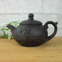 Bule de chá autêntico yixing 340ml, chaleira para chá kung fu, dragão chinês e cavalo, conjuntos de chaleira de barro roxo, porcelana de cerâmica artesanal 2024 - compre barato