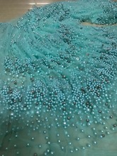 wholesale (5yard/lot) JIANXI.C-32410 New lace fabric african tulle net lace with beads for evening dress 2024 - buy cheap