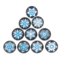 10pcs/lot Mixed Snowflake Pattern 18mm Glass snap button Faceted glass Snap Fit Xinnver snap Bracelet jewelry ZB338 2024 - buy cheap