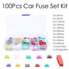 100Pcs Assorted Car Truck Mini Low Profile Fuse Micro Blade Fuse Set Kit Durable In Use Suitable For Cars SUV Boatsx Motorcycle 2024 - buy cheap