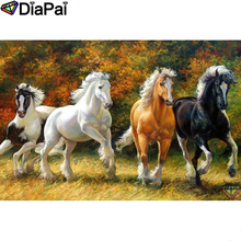 DIAPAI 5D DIY Diamond Painting 100% Full Square/Round Drill "Animal horse" Diamond Embroidery Cross Stitch 3D Decor A22316 2024 - buy cheap