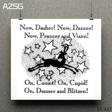 AZSG-sellos transparentes de pentagrama de ciervo de Navidad, sellos para álbum de recortes artesanal, fabricación de tarjetas, sello artesanal de silicona decorativo 2024 - compra barato
