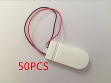 50pcs Hold 2x CR2032 Button Coin Cell Battery Holder Case Storage white Box 6V Wire Lead ON/OFF Switch 2024 - buy cheap